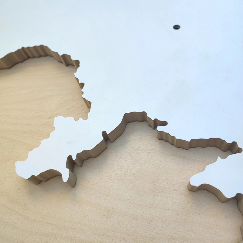 Holz-Artboard Karte der Ukraine zum Gießen mit Harz