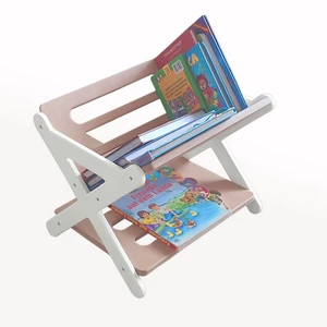 Kinderregal aus Holz für Bücher (Format A4 und kleiner) für Kinder ab 1 Jahr Kinderregal für Bücher im Format A4